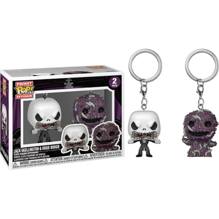 Funko Pocket POP! Keychain: The Nightmare Before Christmas - Jack Skellington & Oogie Boogie 2 Pack