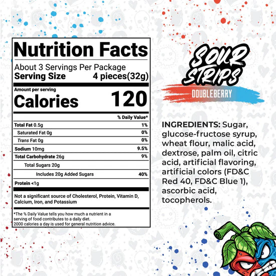 Sour Strips Double Berry (104g) - Image 3