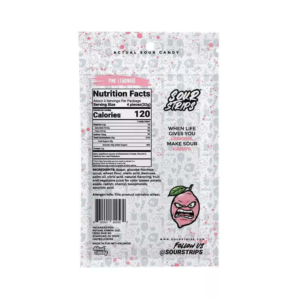 Sour Strips Pink Lemonade (104g) - Image 3
